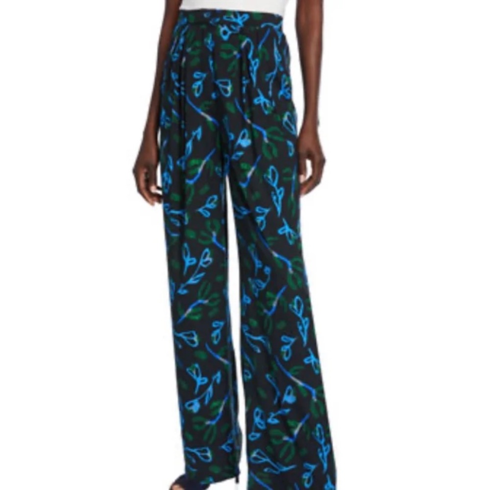 Christian Wijnants Puada Printed Silk Trousers Sz 36 US Small